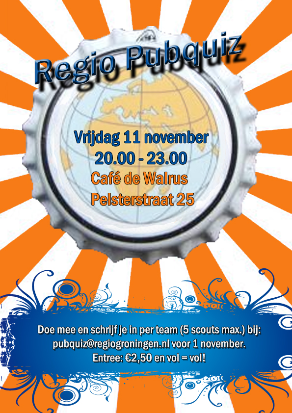 Flyer van de Regio Pubquiz